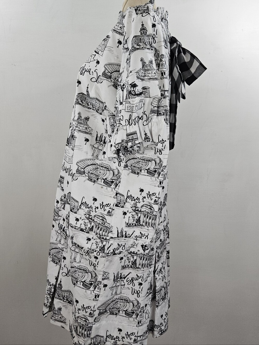 PittyPat Gamecock Black and White Dress size L - Picture 6 of 10